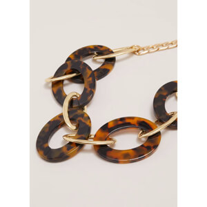 Phase Eight Gold Tort Resin Necklace